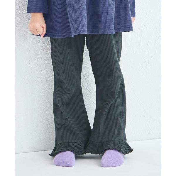 『タイムセール実施中』ZOZO問い合わせ番号:90920237ショップ:pairmanon，ペアマノンブランド:pairmanon，ペアマノン，coucou manon，ククゥ マノン商品名:【リブコットン100】リブ素材 裾フリル フレア...