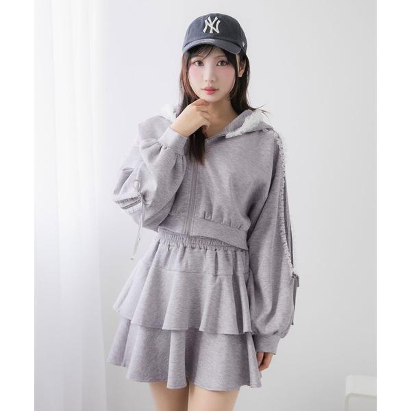 ZOZO問い合わせ番号:91073294ショップ:夢展望（YUMETENBO），ユメテンボウブランド:DearMyLoveRose，ディアマイラブローズ，夢展望，ユメテンボウ商品名:サイドラインフリルジャージsetupカテゴリ:ジャケット/...