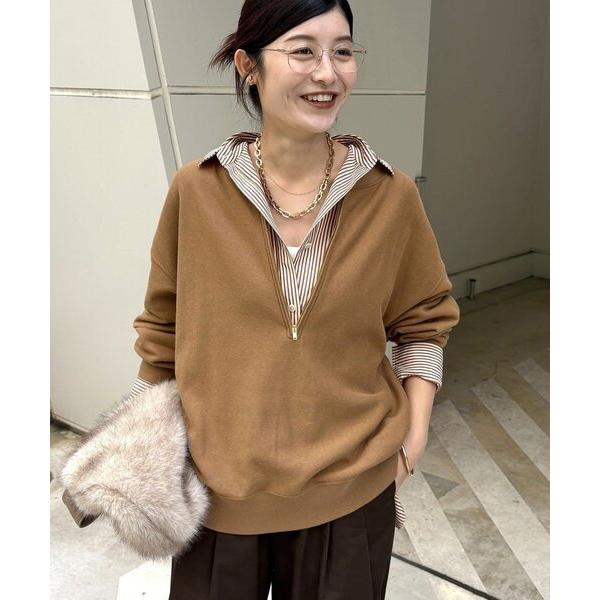 ZOZO問い合わせ番号:91105654ショップ:DouDou，ドゥドゥブランド:DouDou，ドゥドゥ商品名:【新色追加】【インフルエンサー OKOCHI企画】ハーフジップスウェットカテゴリ:トップス>スウェットブランド品番:DDZ...