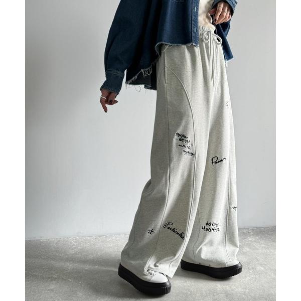 『セール実施中』ZOZO問い合わせ番号:91144102ショップ:Classical Elf，クラシカルエルフブランド:classicalelf，クラシカルエルフ商品名:今季のイチオシ！ランダム刺繍裏毛スウェットワイドパンツカテゴリ:パンツ...