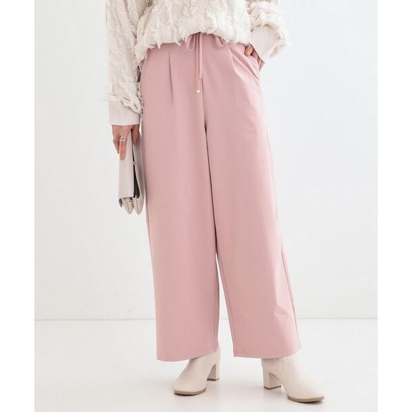 パンツ 「S-LL」楽してすっきり タックワイドパンツ レディース