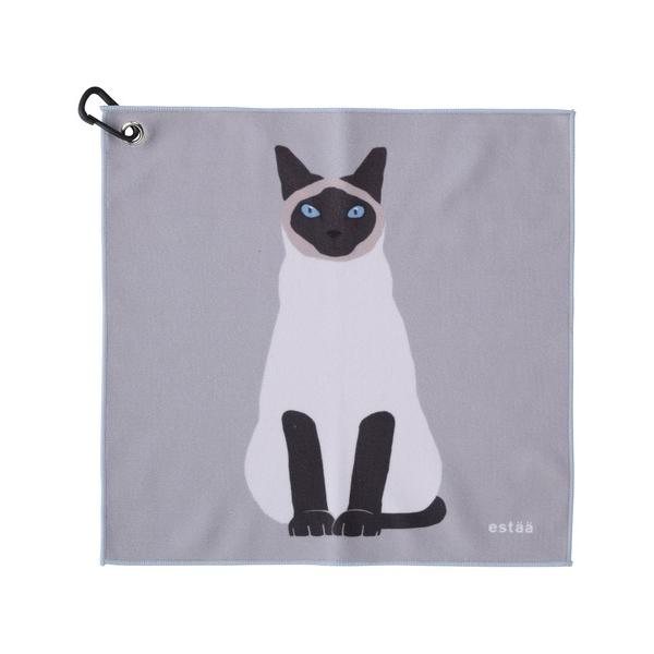ハンカチ 「WEB限定」くっつきタオル ”猫 ねこ にゃんこ” レディース