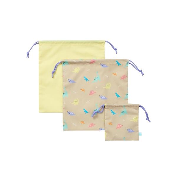 『タイムセール実施中』ZOZO問い合わせ番号:91338427ショップ:DADWAY，ダッドウェイブランド:DADWAY，ダッドウェイ商品名:D by DADWAY きんちゃく3枚セット/ダイナソー/サンドベージュカテゴリ:ママ＆ベビー&g...