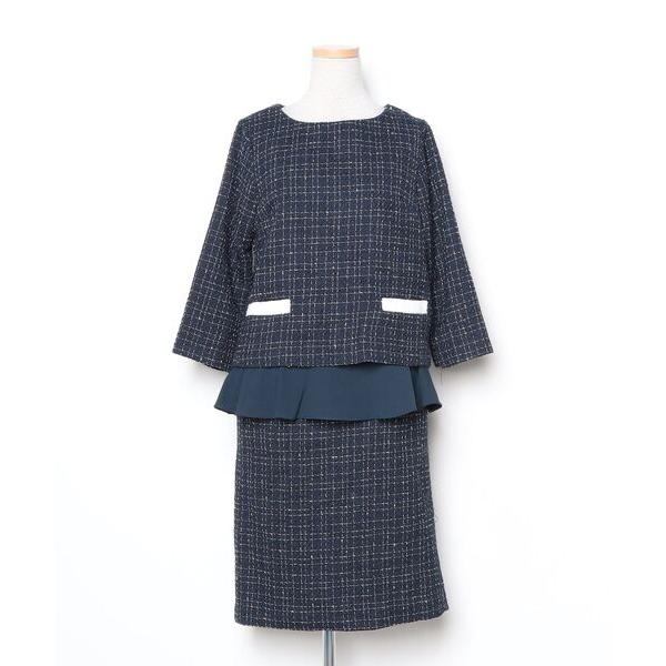 『セール実施中』参考価格：27，500円発売時期：2020年12月コンディション：B（目立つ使用感なし）使用感が少ない、または気にならないアイテム全体的：ほつれ参考商品名：【セレモニースーツセットアップ】チェックツイードレイヤード風トップス...