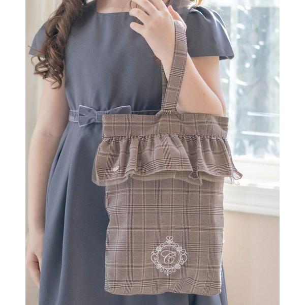 『タイムセール実施中』ZOZO問い合わせ番号:91372830ショップ:Catherine Cottage，キャサリンコテージブランド:Catherine Cottage，キャサリンコテージ商品名:ロゴ刺繍フリルシューズバッグカテゴリ:バッ...