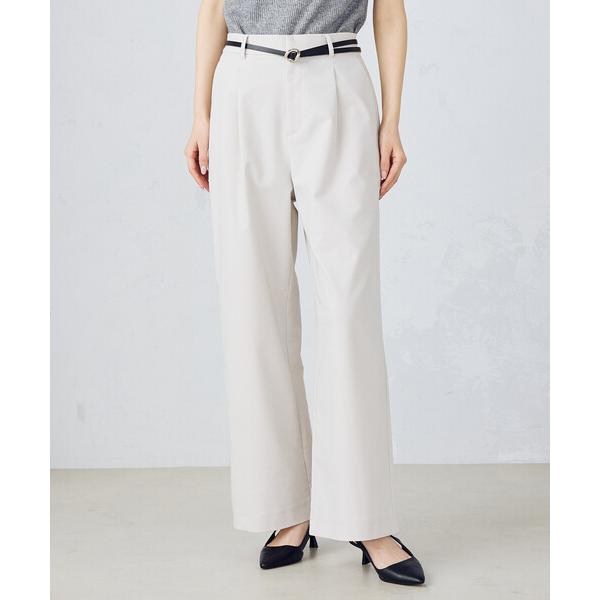 チノパン 「美しいベーシックパンツ」ワイドシルエット チノパンツ レディース