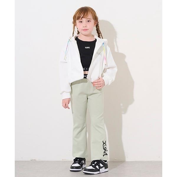 レギンス スパッツ ウエストロゴフレアレギンス キッズ 子供 女の子