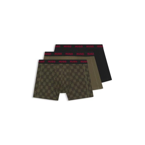 ボクサーパンツ ロングボクサーパンツ3枚セット ストレッチコットン ロゴ