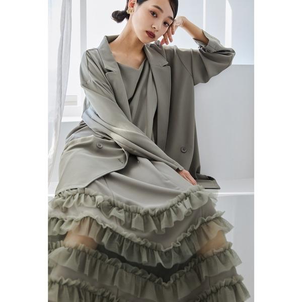 ZOZO問い合わせ番号:91546527ショップ:bflat，ビーフラットブランド:niana，ニアナ，et.UNiVER，エトユニベール商品名:トランスペアレントヘムセットアップドレス 2点セット ジャケット ワンピース 結婚式 成人式 ...