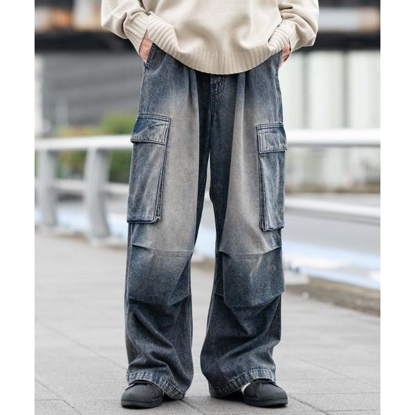 『タイムセール実施中』ZOZO問い合わせ番号:91616904ショップ:WEGO，ウィゴーブランド:WEGO，ウィゴー商品名:WEGO/【25年秋冬新色】デニムイージーカーゴパンツカテゴリ:パンツ>カーゴパンツブランド品番:WE25S...