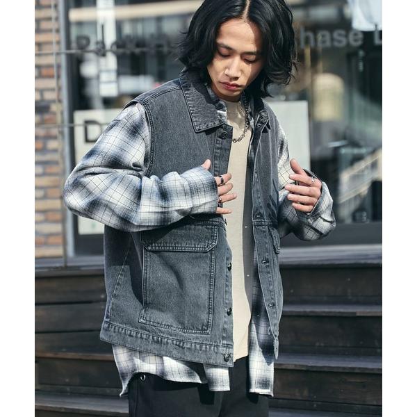 ベスト ジレ WEGO/ワーカーズデニムベスト メンズ レディース