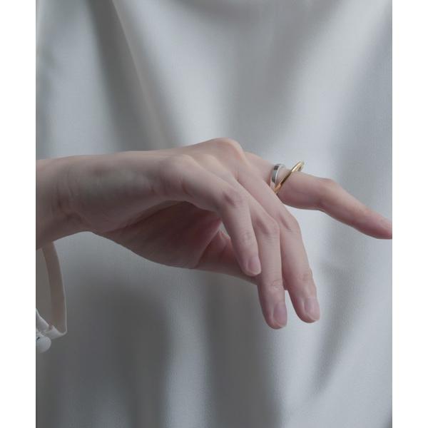 アレルギー対応 指輪 リング 「YArKA/ヤーカ」circle ＆ oval overlap ring 「luslep4」 / 円と楕円の重なりリング レディース メンズ