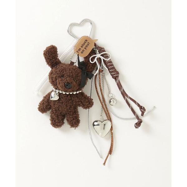 チャーム ボアドッグチャーム/ハートカラビナ付き レディース