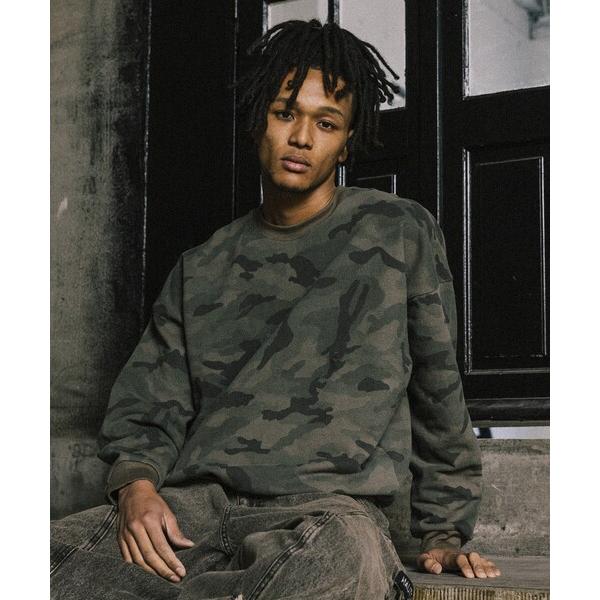 トレーナー スウェット NAUTICA JEANS CO./ノーティカジーンズ Camo＆Map＆Sky Crewneck Sweatshirt/カモ柄 マップ柄 タイダイ柄 クルーネックスウェット