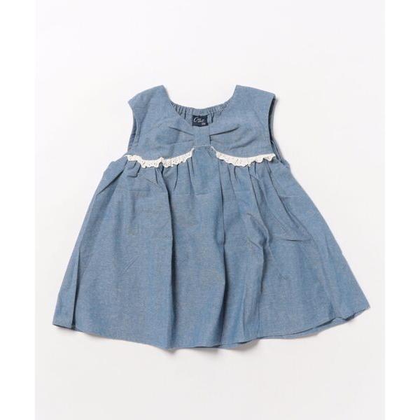 『セール実施中』ZOZO問い合わせ番号:91746123ショップ:こどもの森e-shop，コドモノモリイーショップブランド:Crescent，クレッセント商品名:レース付きダンガリーチュニックカテゴリ:トップス>ベストブランド品番:N...