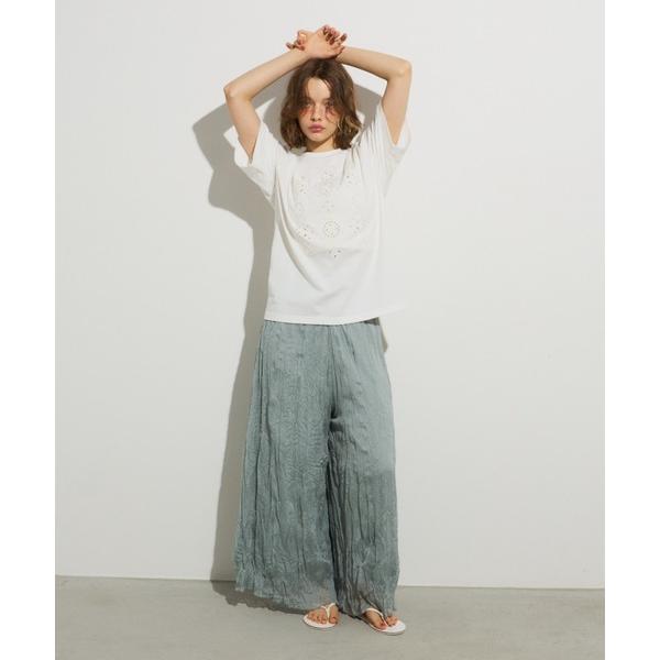 ワイドパンツ パンツ キラキラワッシャーワイドパンツ レディース