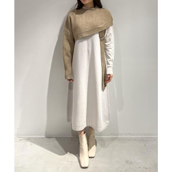 『タイムセール実施中』参考価格：29，700円発売時期：2022年12月コンディション：B（目立つ使用感なし）使用感が少ない、または気にならないアイテム袖・前身頃：毛玉参考商品名：ワンショルレイヤードニットワンピース参考品番：62J1484...