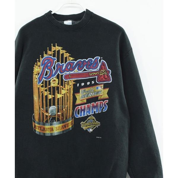 トレーナー スウェット 裏起毛 「ヴィンテージ古着」90’s MLB Atlanta Braves プルオーバースウェット メンズ レディース