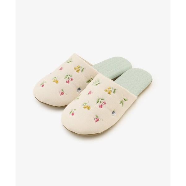 ZOZO問い合わせ番号:91883203ショップ:Afternoon Tea LIVING，アフタヌーンティー・リビングブランド:Afternoon Tea，アフタヌーンティー商品名:ミニフラワー刺繍ルームシューズカテゴリ:インテリア&gt...