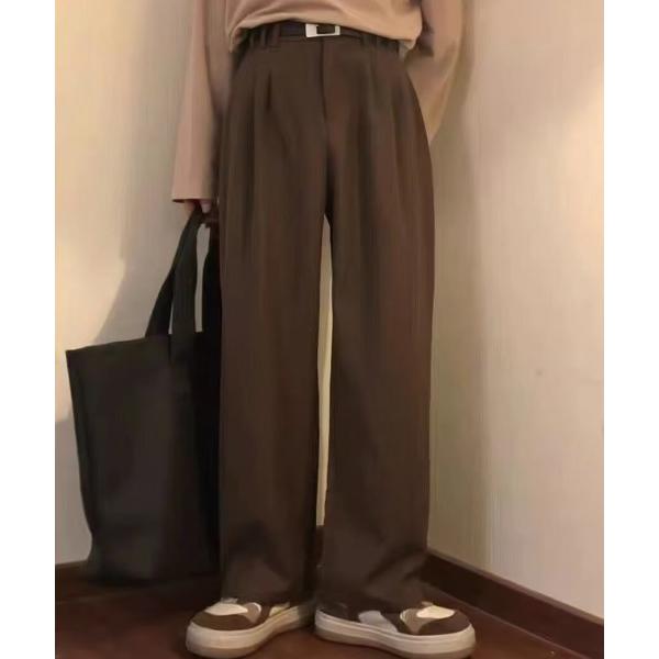ワイドパンツ スラックス フロントタックワイドスラックスパンツ メンズ