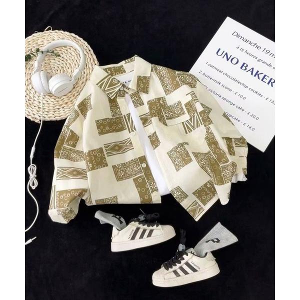 『タイムセール実施中』ZOZO問い合わせ番号:92056483ショップ:aimoha，アイモハブランド:aimoha，アイモハ商品名:【aimoha KIDS】パッチワークデザインコットンシャツカテゴリ:トップス>シャツ/ブラウスブラ...