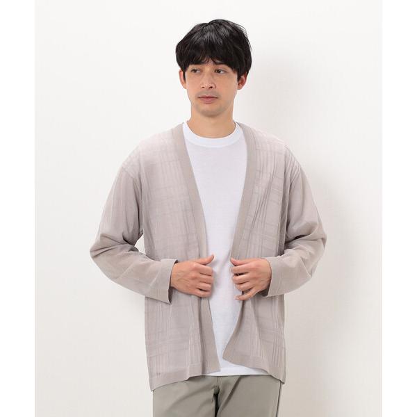 カーディガン 「セットアイテム」リネンタッチ ボタンレスカーディガン ／Ｔシャツ メンズ