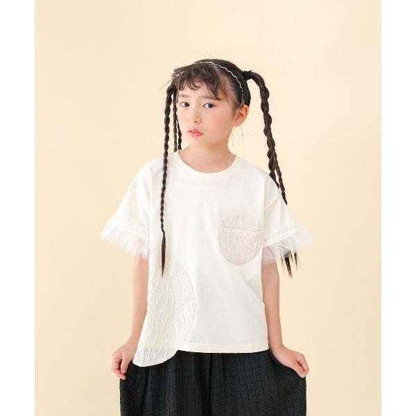 tシャツ パッチワークワンポケットＴ キッズ 子供服 女の子