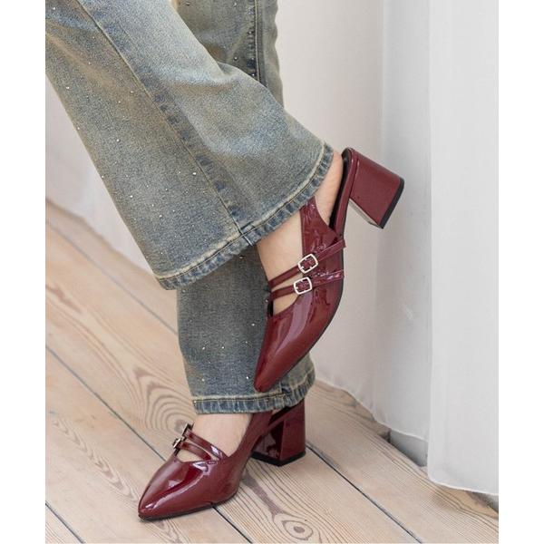 パンプス ミュール 「再入荷」ポインテッドトゥミュール