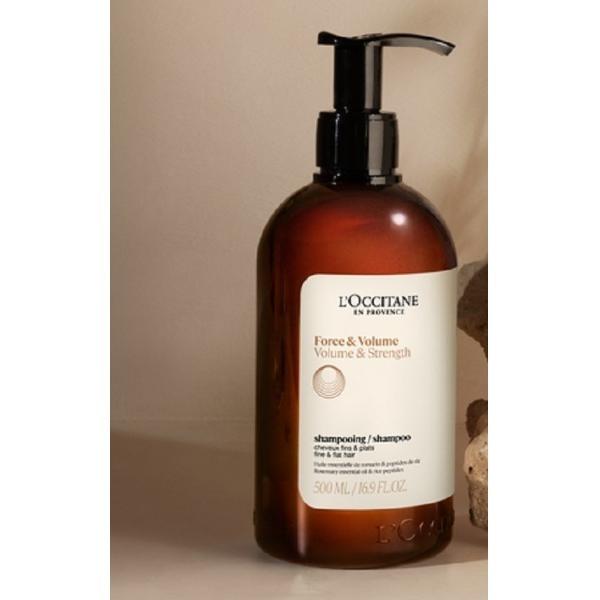 ロクシタン(L'OCCITANE) ボリューム&ストレングス シャンプー 500mL 本体 大容量 ボトルタイプ 髪のボリューム、ハリ・コシのケア ハーブ 女性用 男性用 人気