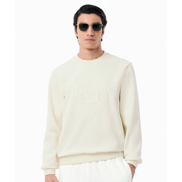 トレーナー スウェット トーン・オン・トーンローレルステッチダブルフェイスクルーネックスウェット メンズ レディース