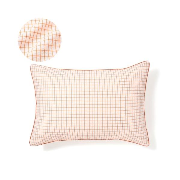 ZOZO問い合わせ番号:92255620ショップ:Francfranc，フランフランブランド:Francfranc，フランフラン商品名:シアーチェック まくらカバー 700×500 ホワイト×オレンジカテゴリ:インテリア>寝具ブランド...