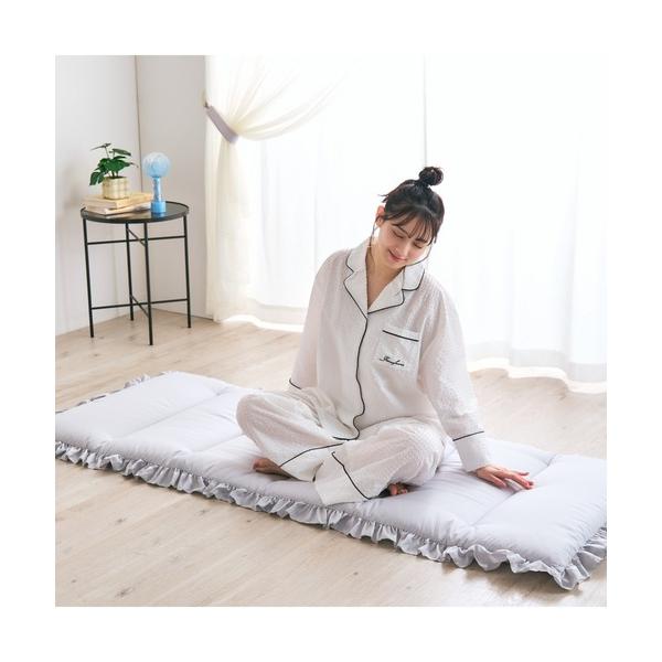 ZOZO問い合わせ番号:92255655ショップ:Francfranc，フランフランブランド:Francfranc，フランフラン商品名:【オンラインショップ限定】フリル ごろ寝マット 700×1800 グレーカテゴリ:インテリア>ラグ...