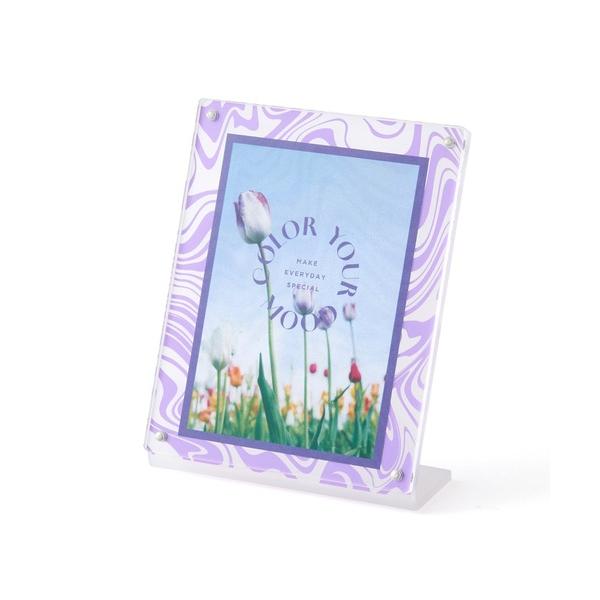 『セール実施中』ZOZO問い合わせ番号:92255701ショップ:Francfranc，フランフランブランド:Francfranc，フランフラン商品名:カラフルアクリルフレームmini パープルカテゴリ:インテリア>フォトフレームブラ...