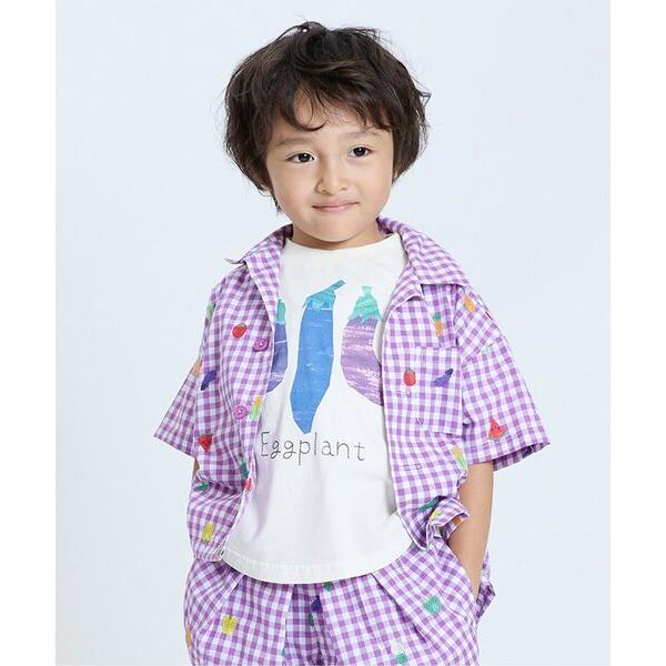 『セール実施中』ZOZO問い合わせ番号:92290051ショップ:F.O.Online Store，エフオーオンラインストアブランド:BIT'Z，ビッツ商品名:フルーツとベジタブルの刺繍柄チェック半袖シャツカテゴリ:トップス>シャツ/...