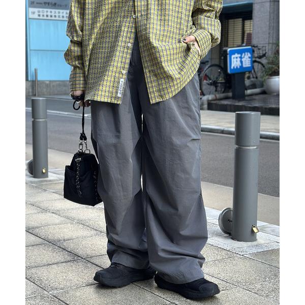 パンツ 綿ナイロンニータックパンツ メンズ レディース