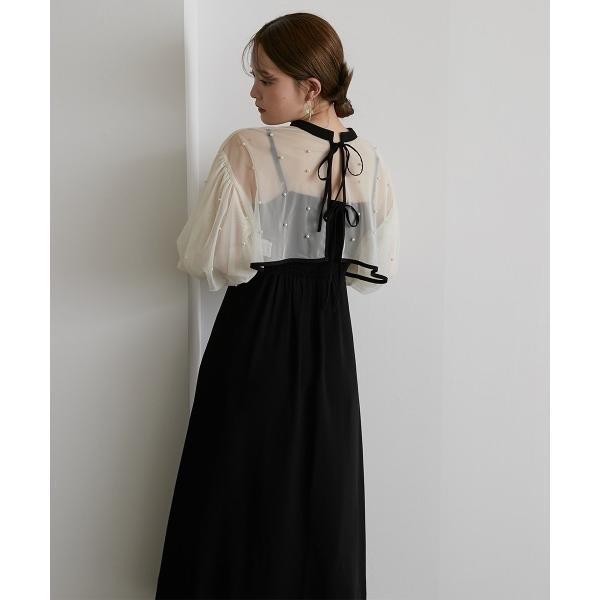 ZOZO問い合わせ番号:92423865ショップ:nissen，ニッセンブランド:Jolie et Jolie，ジョリーエジョリー商品名:【再入荷！】パール付きチュールボレロ＋キャミワンピースドレスカテゴリ:ワンピース/ドレス>ドレス...