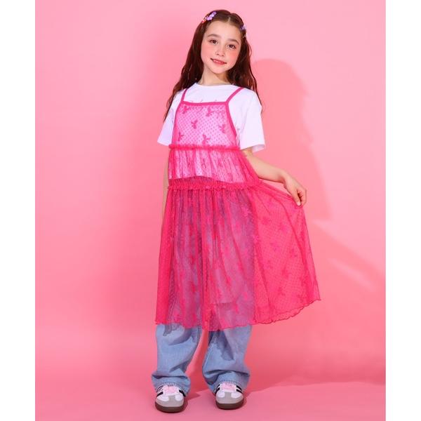 『タイムセール実施中』ZOZO問い合わせ番号:92597899ショップ:BABYDOLL，ベビードールブランド:BABYDOLL，ベビードール商品名:Tシャツ×レースキャミワンピース セット 0346Kカテゴリ:トップス>アンサンブル...