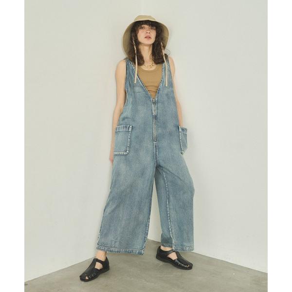 サロペット オーバーオール 「KHA:KI / カーキ」 Vネックオーバーオール V-NECK OVERALLS レディース