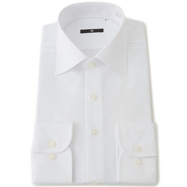 『セール実施中』ZOZO問い合わせ番号:92732821ショップ:SUIT SELECT，スーツセレクトブランド:SUIT SELECT，スーツセレクト商品名:【形態安定】【長袖】【BLACK LINE】ワイドカラーワイシャツ/ホワイト×ド...