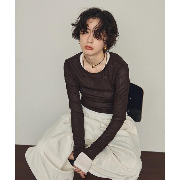 『タイムセール実施中』ZOZO問い合わせ番号:92733153ショップ:Auntie Rosa，アンティローザブランド:Trish，トリッシュ商品名:シアーロングスリーブプルオーバーカテゴリ:トップス>Tシャツ/カットソーブランド品番...