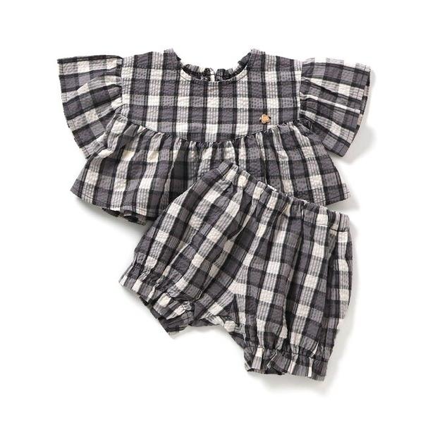 『セール実施中』※このアイテムは返品・交換対象外商品です。ZOZO問い合わせ番号:92764612ショップ:F.O.Online Store，エフオーオンラインストアブランド:BREEZE，ブリーズ商品名:【リンク】フリルチェック ベビーセ...