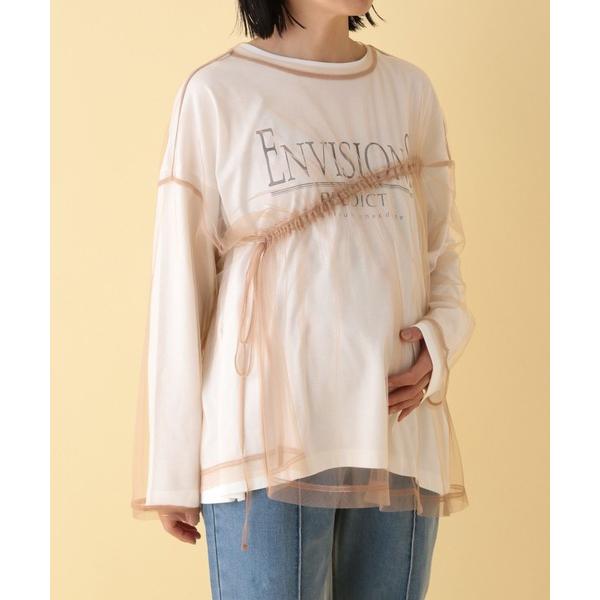 『タイムセール実施中』ZOZO問い合わせ番号:92764656ショップ:LEPSIM，レプシィムブランド:LEPSIM，レプシィム商品名:【産前・産後対応】マタニティ／チュール重ねロゴプルオーバー　323353カテゴリ:ママ＆ベビー>...