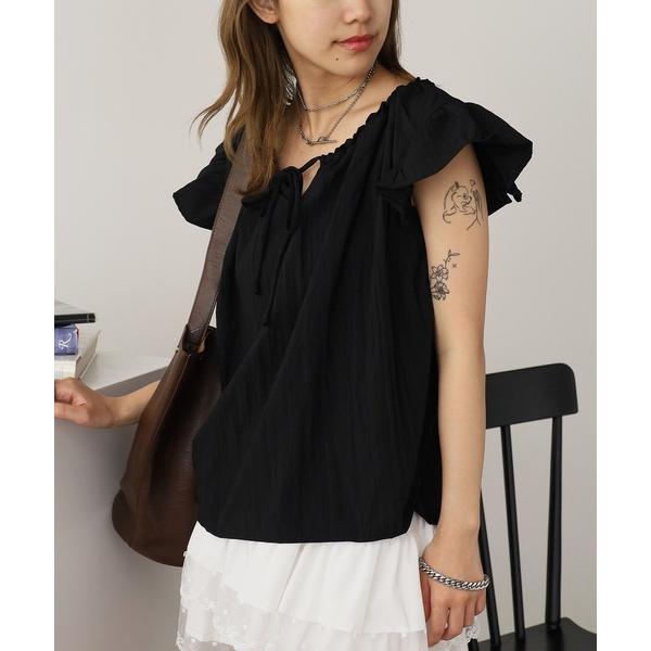 ブラウス シャツ 夏 Ribbon sleeveless blouse / リボンノースリーブブラウス 秋物 秋服 2026年秋冬 レディース
