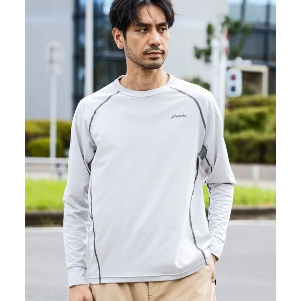 tシャツ 速乾 phenix OUTDOOR(フェニックスアウトドア) メンズ クルーネック インナー長袖Tシャツ ロングTシャツ (吸水速乾 / 通気性) メンズ