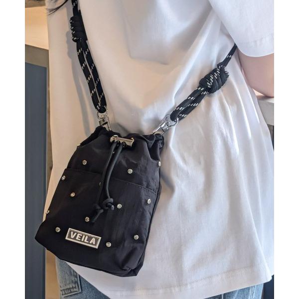 バッグインバッグ サコッシュ ショルダーバッグ バッグ ミニ ビジュー付き ミニサコッシュ ショルダーバッグ レディース