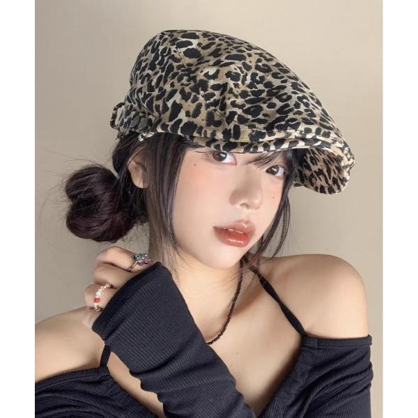 帽子 ベレー帽 レディース 「NOVESSEL/ノベセル」レオパード柄ハンチング レディース メンズ