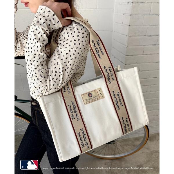 トートバッグ 「MLB」テープロゴ キャンバストートバッグ レディース