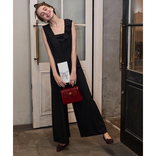 ZOZO問い合わせ番号:92842821ショップ:BONLECILL，ボンルシールブランド:BONLECILL noir，ボンルシールノワール，BONLECILL，ボンルシール商品名:【BONLECILL noir】アシメフリル深Vネックオ...