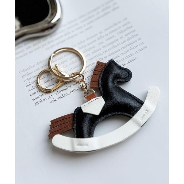 チャーム 「 NOLITA / ノリータ 」レザータイプ カラフル 木馬 バッグチャーム キーリング キーホルダー レディース メンズ