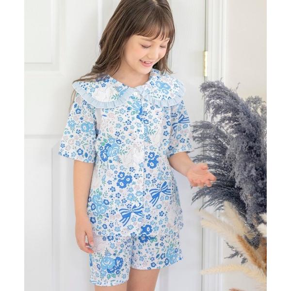 『セール実施中』ZOZO問い合わせ番号:92977159ショップ:Catherine Cottage，キャサリンコテージブランド:Catherine Cottage，キャサリンコテージ商品名:ねこ柄フリル丸襟ルームウェアセット［半袖＆ショー...